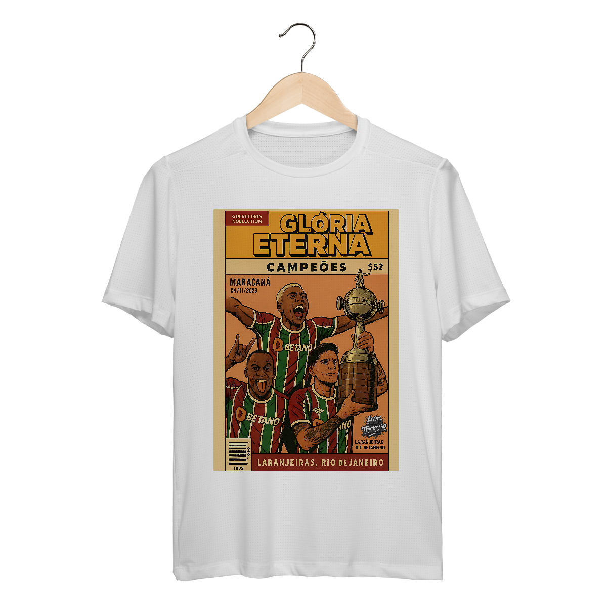 Nome do produto: Camisa Dry Fit Unissex Liberta Hat-Trickolor Fluminense