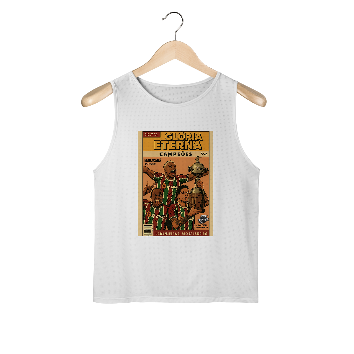 Nome do produto: Regata Dry Fit Masculina Liberta Hat-Trickolor Fluminense