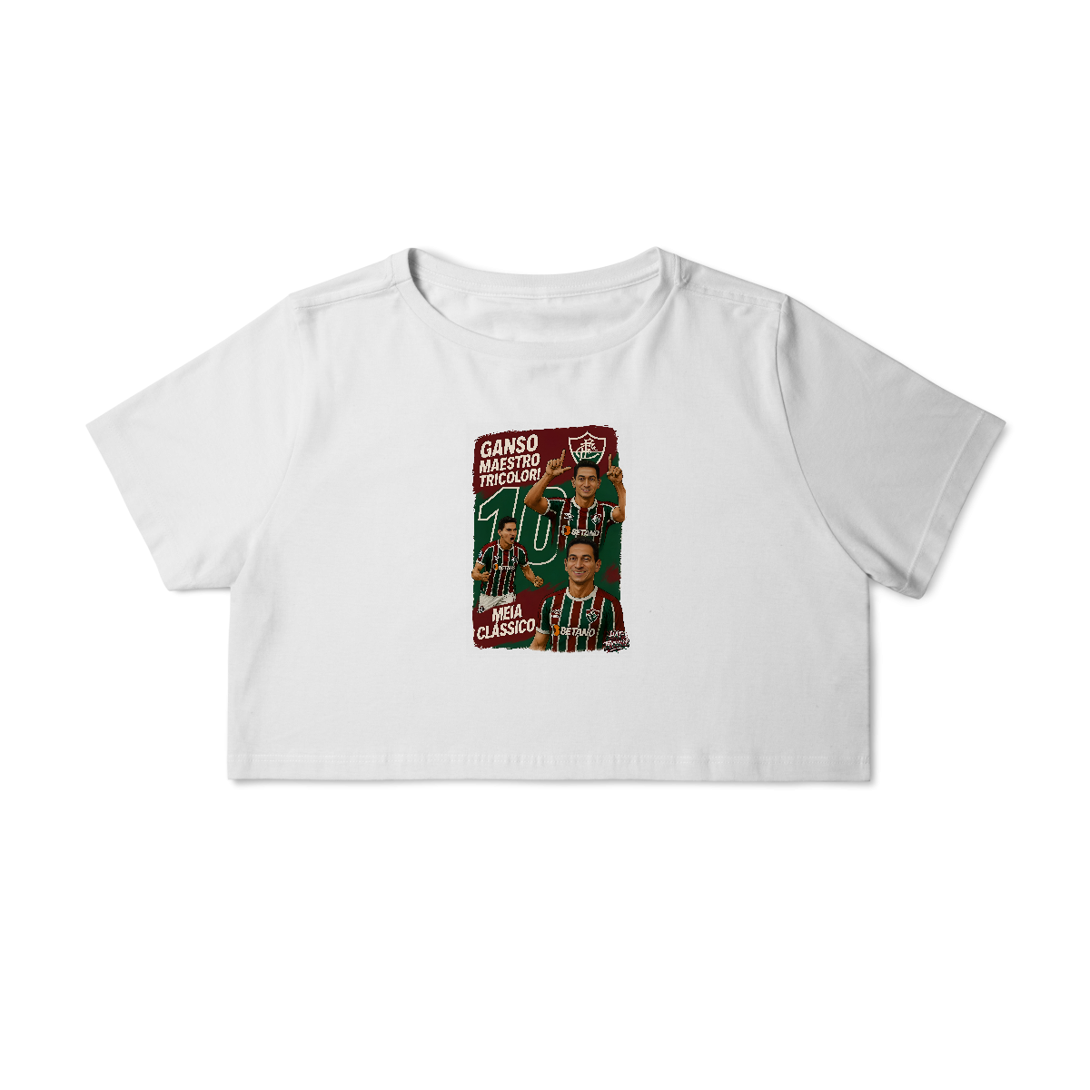 Nome do produto: Cropped Ganso Hat-Trickolor Fluminense