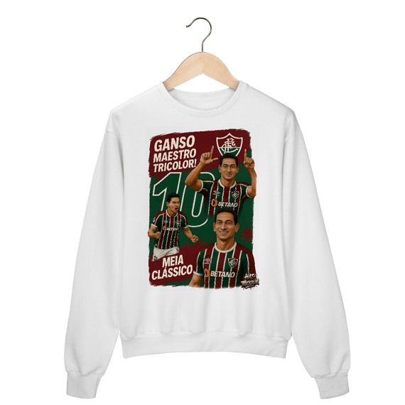 Moletom Unissex Ganso Hat-Trickolor Fluminense