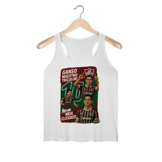 Nome do produto Regata Dry Fit Feminina Ganso Hat-Trickolor Fluminense