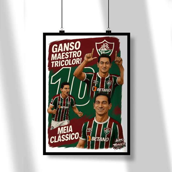 Pôster Ganso Hat-Trickolor Fluminense