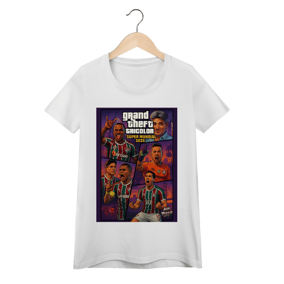 Camisa Baby Long Grand Theft Tricolor Hat-Trickolor Fluminense