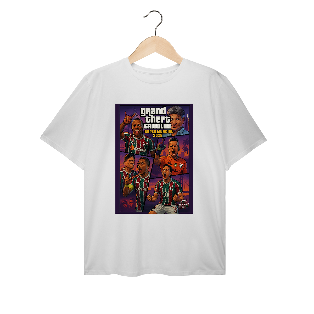 Nome do produto: Camisa Plus Size Grand Theft Tricolor Hat-Trickolor Fluminense