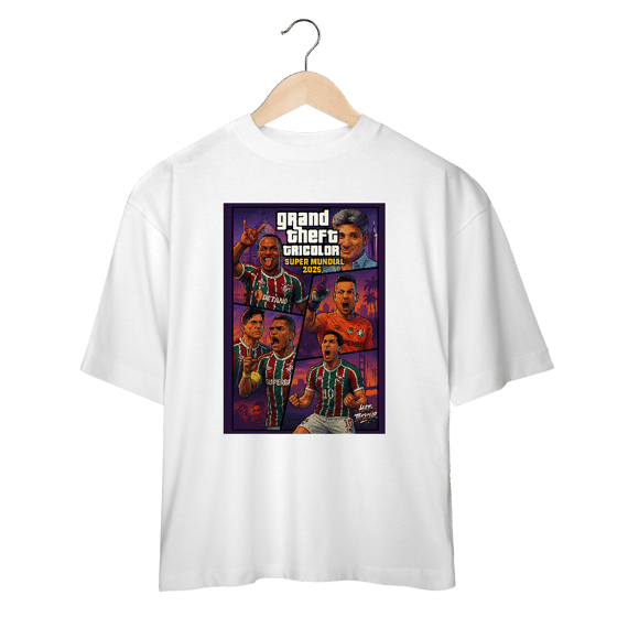 Camisa Oversized Unissex Grand Theft Tricolor Hat-Trickolor Fluminense