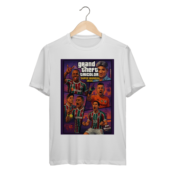 Camisa Dry Fit Unissex Grand Theft Tricolor Hat-Trickolor Fluminense