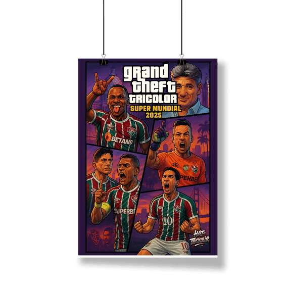 Pôster Grand Theft Tricolor Hat-Trickolor Fluminense