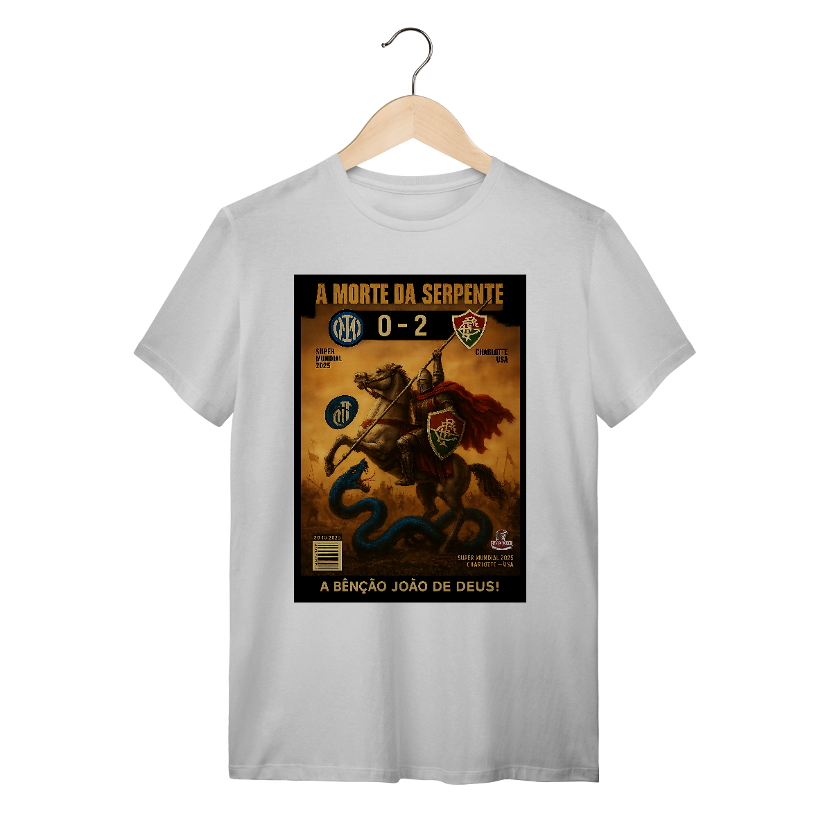 Nome do produto: Camisa Unissex A Morte da Serpente Hat-Trickolor Fluminense