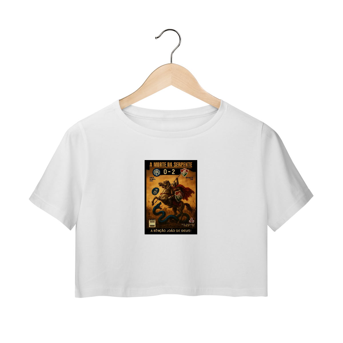 Nome do produto: Cropped A Morte da Serpente Hat-Trickolor Fluminense