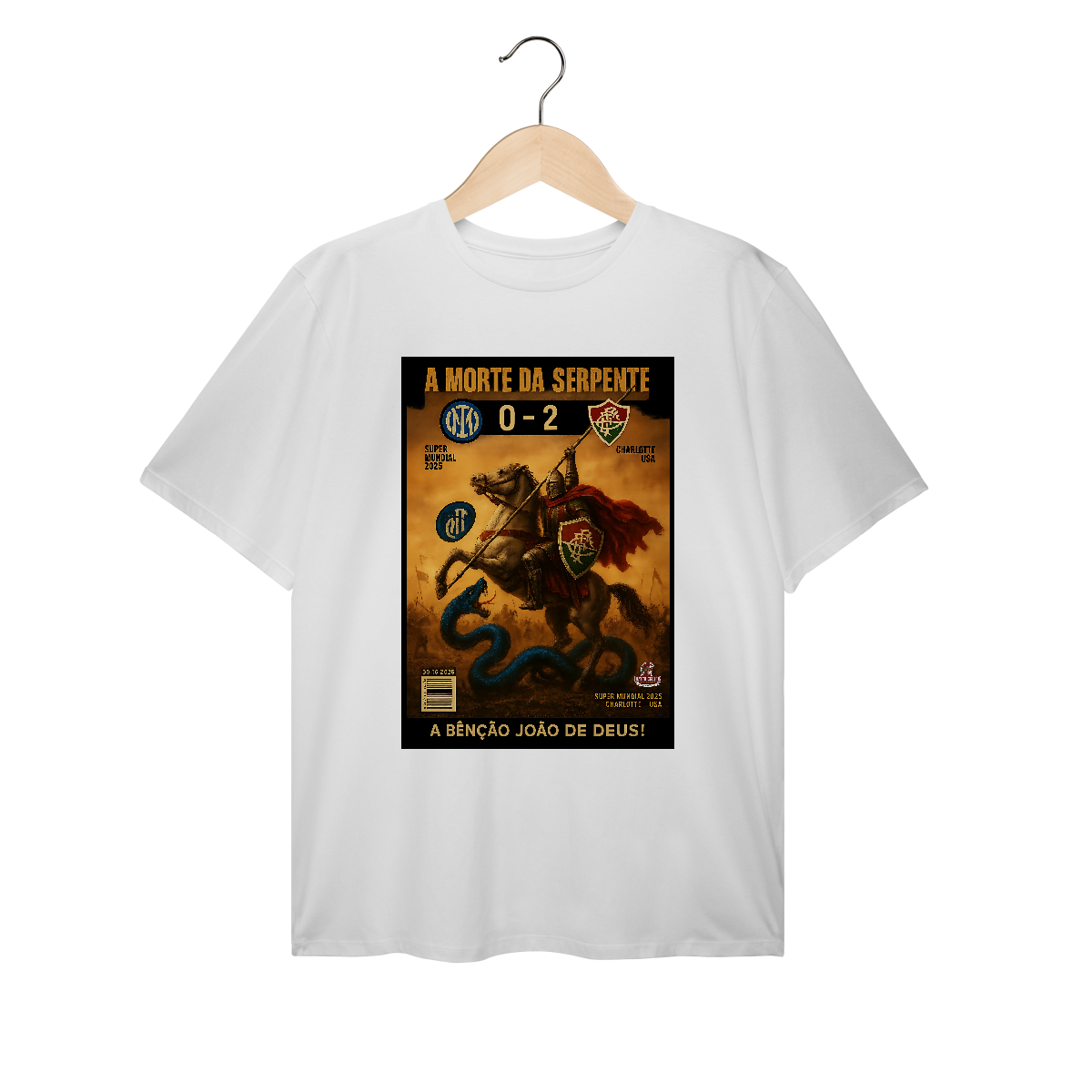 Nome do produto: Camisa Plus Size A Morte da Serpente Hat-Trickolor Fluminense