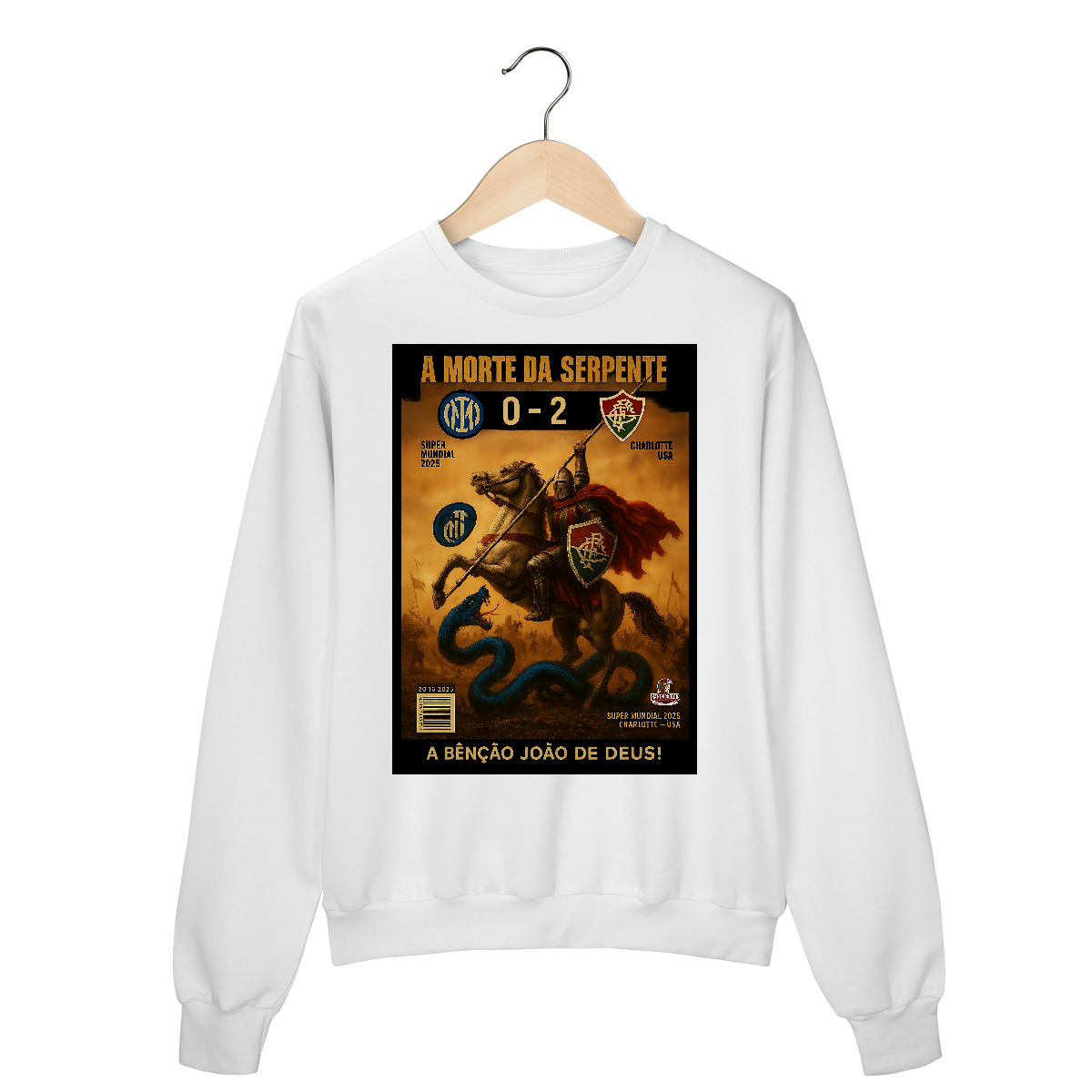 Nome do produto: Moletom Unissex A Morte da Serpente Hat-Trickolor Fluminense