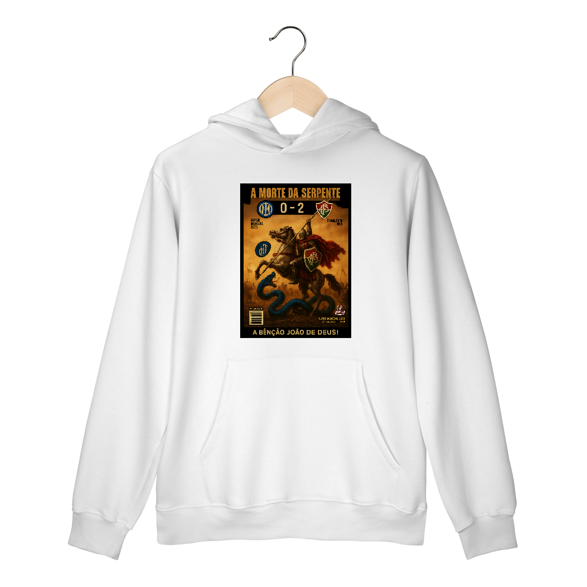 Nome do produto: Moletom Canguru A Morte da Serpente Hat-Trickolor Fluminense