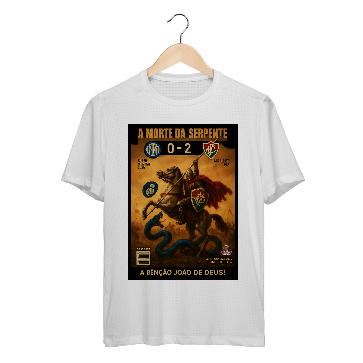 Nome do produto: Camisa Dry Fit Unissex A Morte da Serpente Hat-Trickolor Fluminense