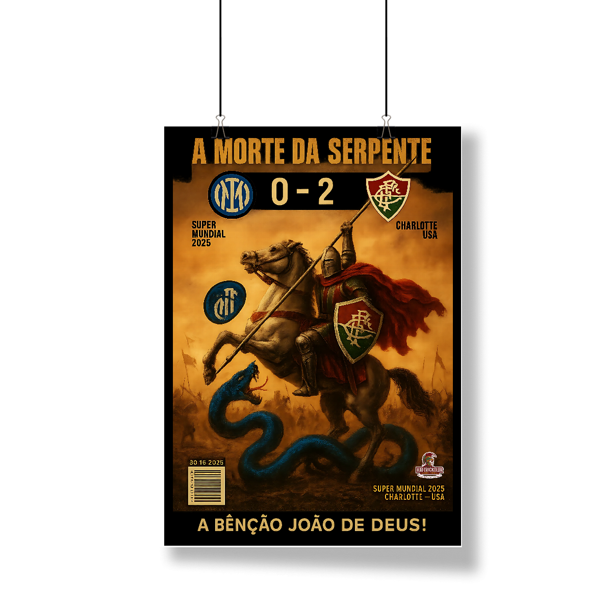 Nome do produto: Pôster A Morte da Serpente Hat-Trickolor Fluminense