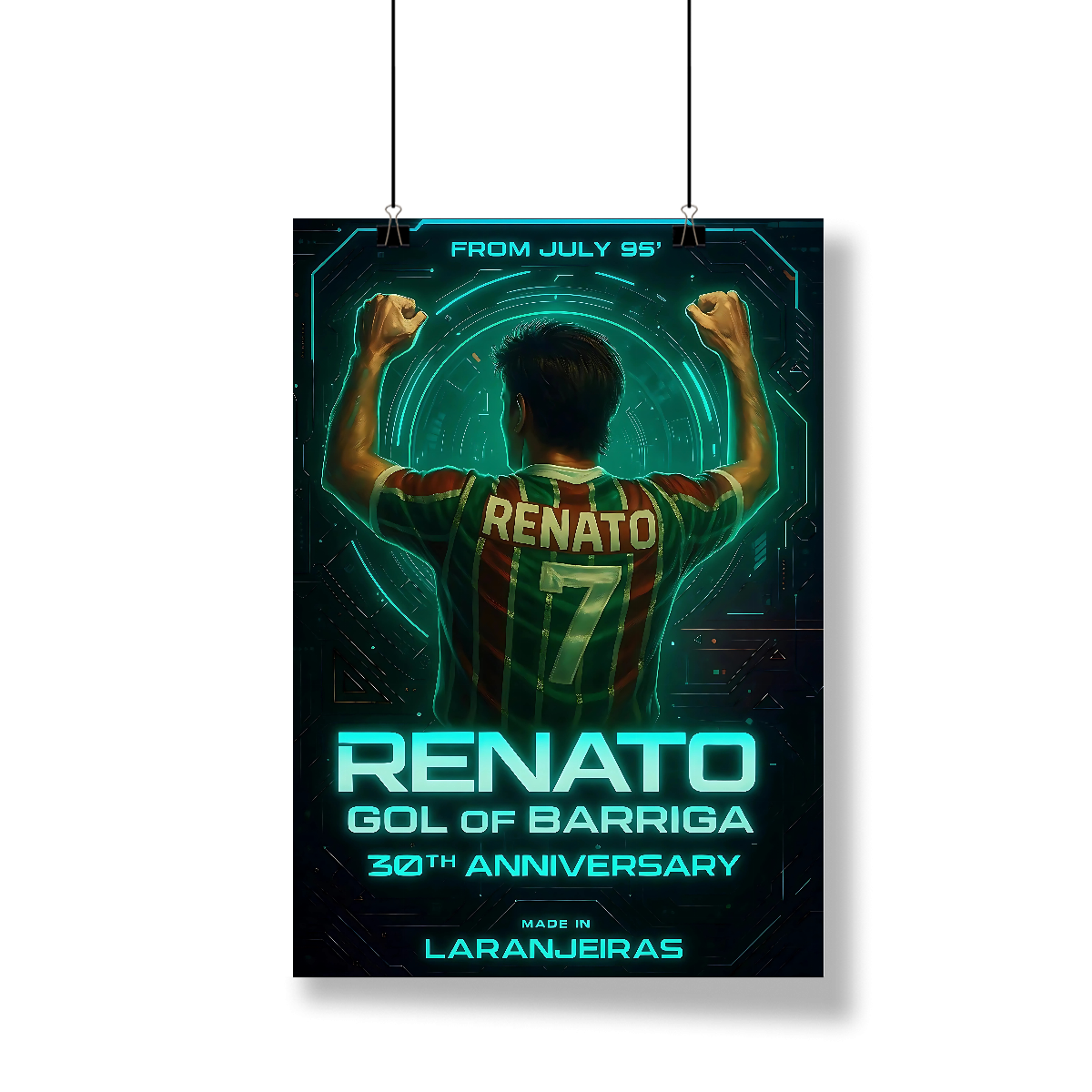 Nome do produto: Pôster Renato Futurista Hat-Trickolor Fluminense