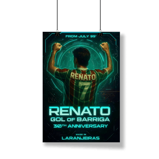 Nome do produto Pôster Renato Futurista Hat-Trickolor Fluminense