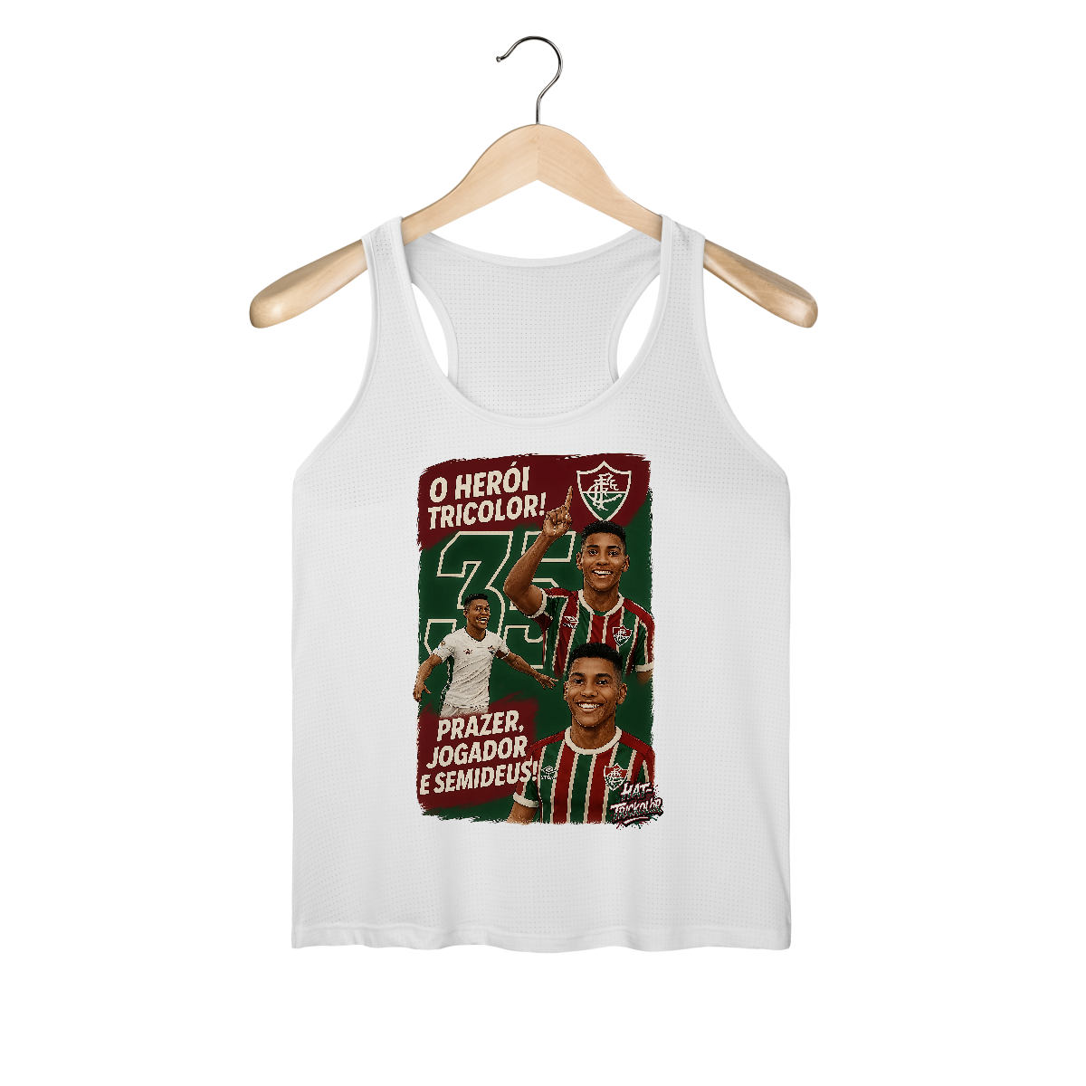 Nome do produto: Regata Dry Fit Feminina Hércules Hat-Trickolor Fluminense