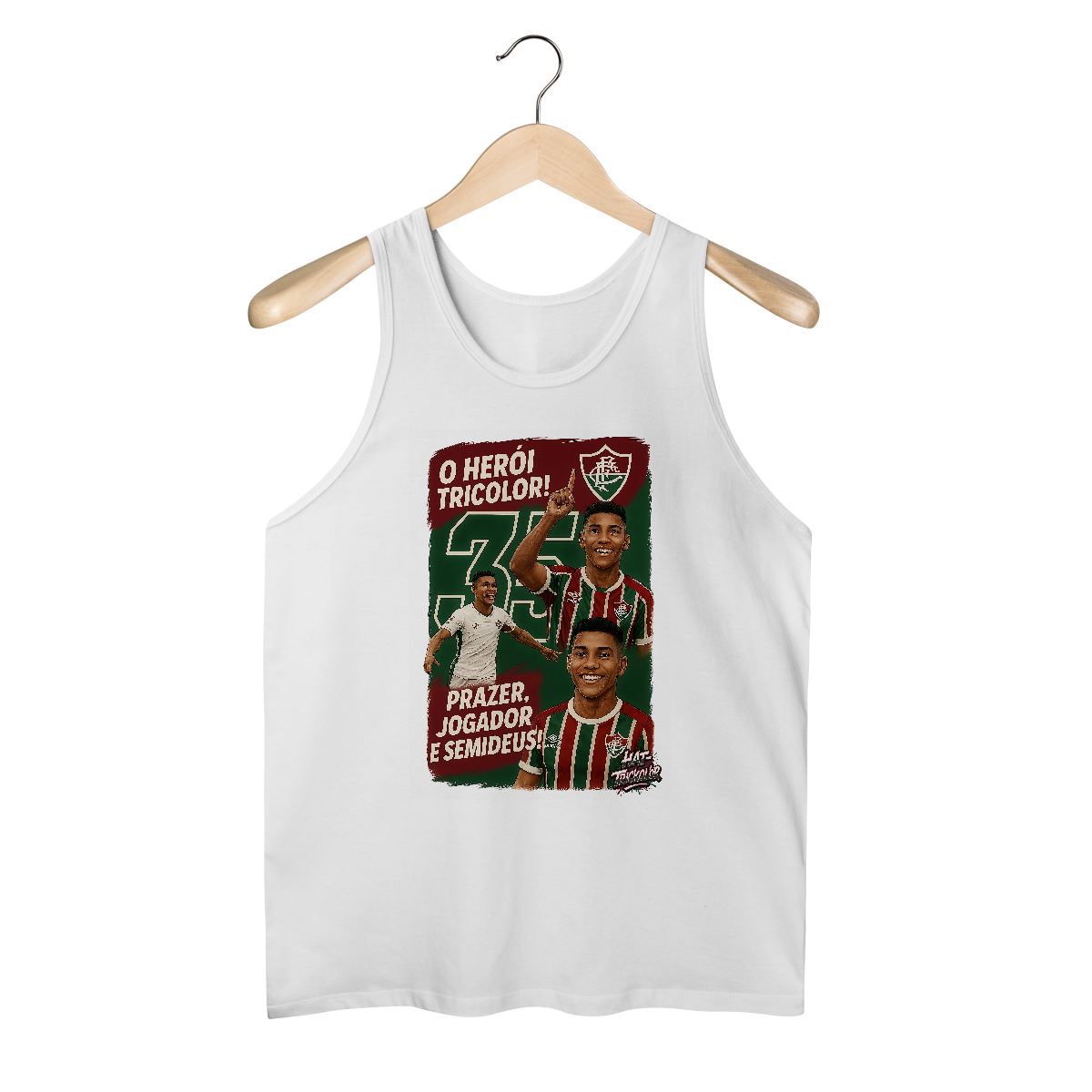 Nome do produto: Regata Masculina Hércules Hat-Trickolor Fluminense