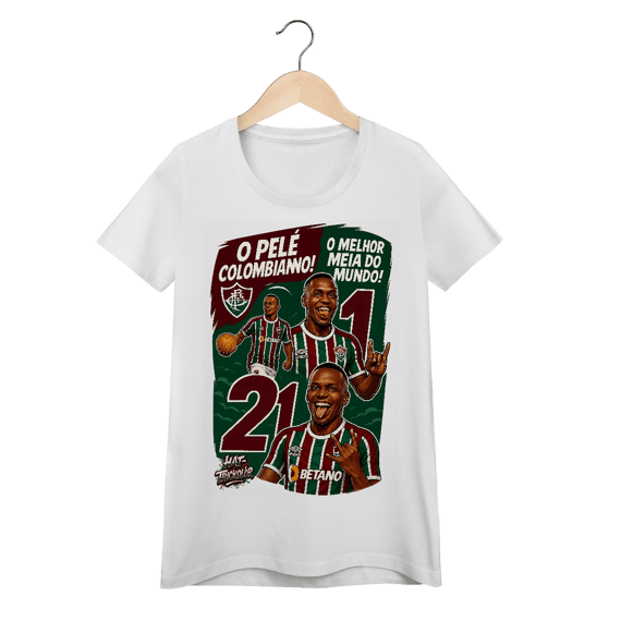 Camisa Baby Long Árias Hat-Trickolor Fluminense