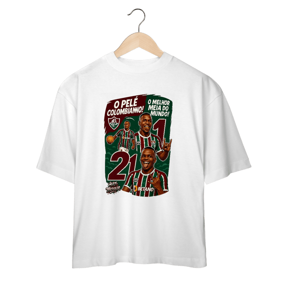 Camisa Oversized Unissex Árias Hat-Trickolor Fluminense