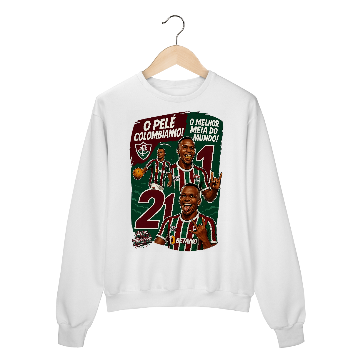 Nome do produto: Moletom Unissex Árias Hat-Trickolor Fluminense