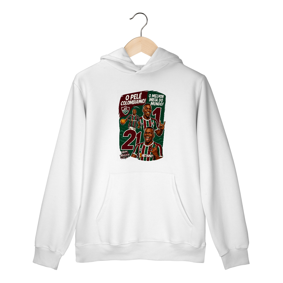 Nome do produto: Moletom Canguru Árias Hat-Trickolor Fluminense