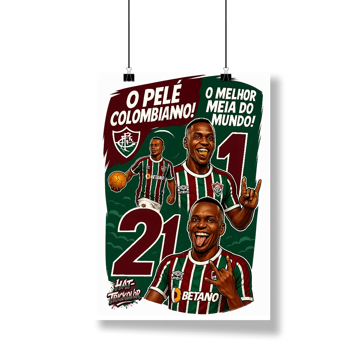 Nome do produto: Pôster Renato Árias Hat-Trickolor Fluminense