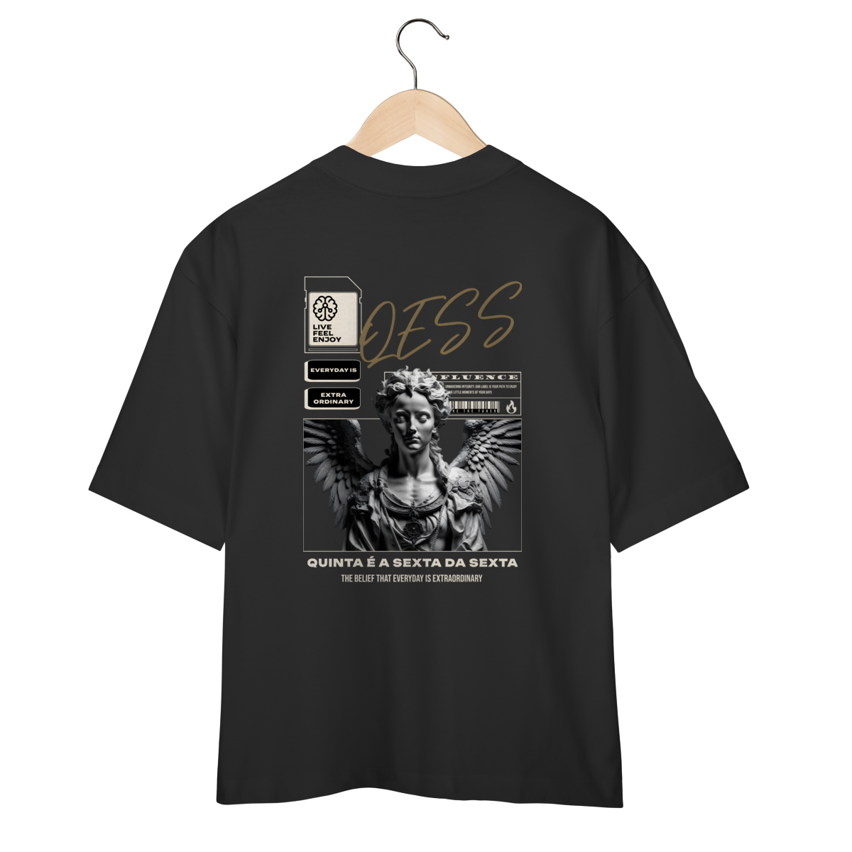 Nome do produto: Camiseta Oversized - Estátua