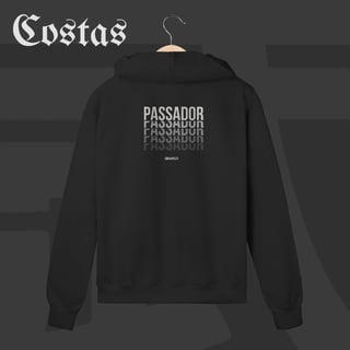 Nome do produto Moletom Zíper - Passador | Arte nas costas