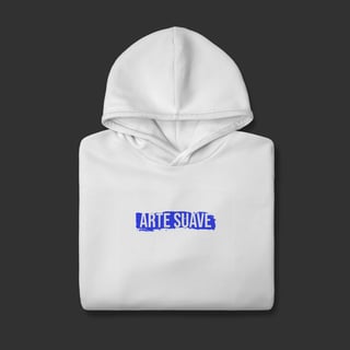 Nome do produto Moletom Canguru - Arte suave faixa azul