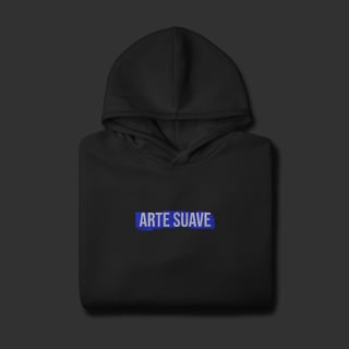 Nome do produto Moletom Canguru - Arte suave faixa azul