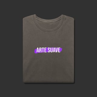 Nome do produto Camiseta Estonada - Arte suave faixa roxa