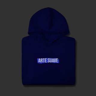 Nome do produto Moletom Canguru - Arte suave faixa azul