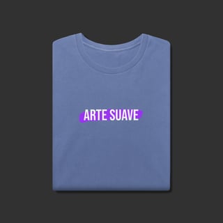Nome do produto Camiseta Estonada - Arte suave faixa roxa