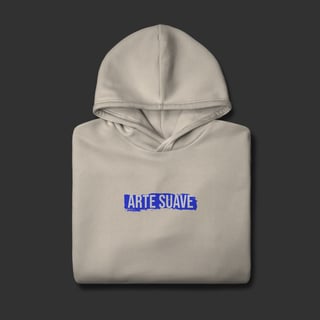 Nome do produto Moletom Canguru - Arte suave faixa azul