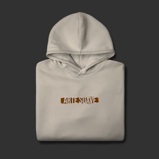 Nome do produto Moletom Canguru - Arte suave faixa marrom