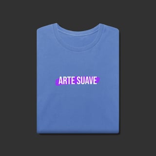 Nome do produto Camiseta Estonada - Arte suave faixa roxa