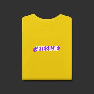 Nome do produto Camiseta Estonada - Arte suave faixa roxa