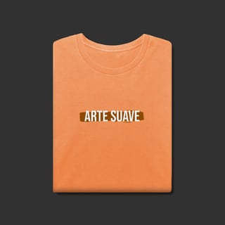 Nome do produto Camiseta Estonada - Arte suave faixa marrom