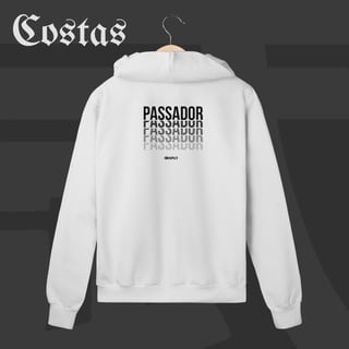 Nome do produto Moletom Zíper - Passador | Arte nas costas