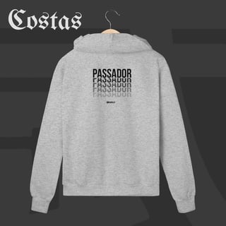 Nome do produto Moletom Zíper - Passador | Arte nas costas
