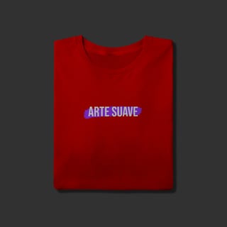 Nome do produto Camiseta T-Shirt - Arte suave faixa roxa