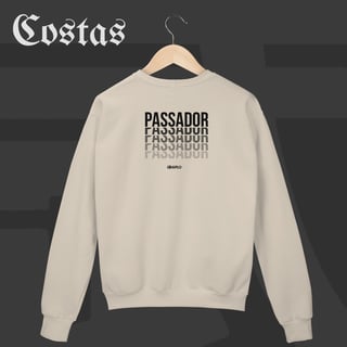 Nome do produto Moletom Fechado - Passador | Arte nas costas