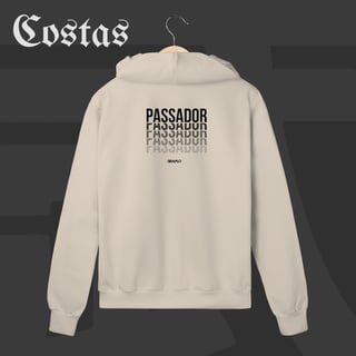 Nome do produto Moletom Zíper - Passador | Arte nas costas