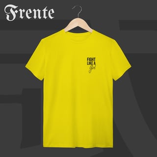 Nome do produto Camiseta T-shirt - Fight like a girl | Arte no peito