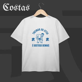 Nome do produto Camiseta Plua Size - Treinar jiujitsu é gostoso demais | Arte nas costas