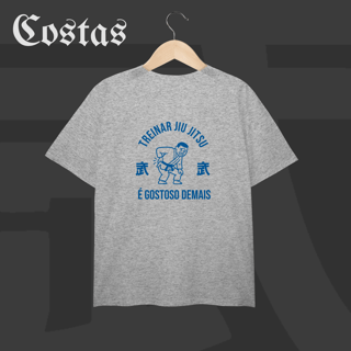 Nome do produto Camiseta Plua Size - Treinar jiujitsu é gostoso demais | Arte nas costas