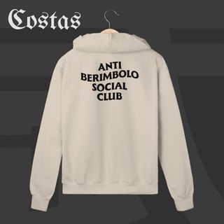 Nome do produto Moletom Zíper  - Anti berimbolo social club | Arte nas costas
