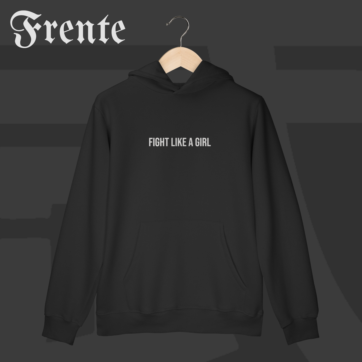 Nome do produto: Moletom Canguru - Fight like a girl | Arte no peito