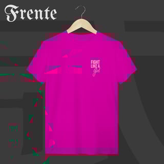 Nome do produto Camiseta T-shirt - Fight like a girl | Arte no peito